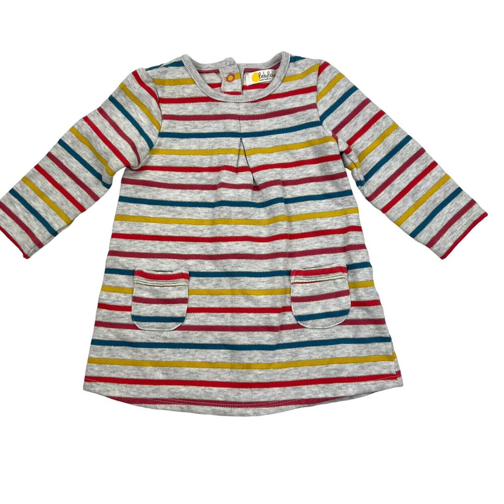 Baby Boden Striped Sweatshirt Dress